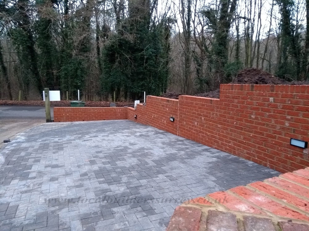 Driveway and fence in East Horsley Surrey UK