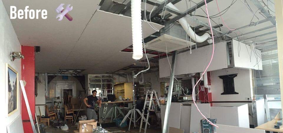 Nepalis Restaurant During Refurbishment, Weybridge, Surrey, UK